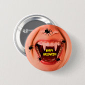 Halloween Spinnen Knopf Button (Vorne & Hinten)