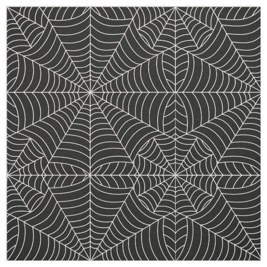 Halloween-Spinnen-Netze auf Schwarzem Stoff (Muster)