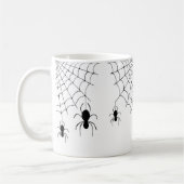 Halloween Spinnen Schwarze Spinnennetze Spooky Kaffeetasse (Links)