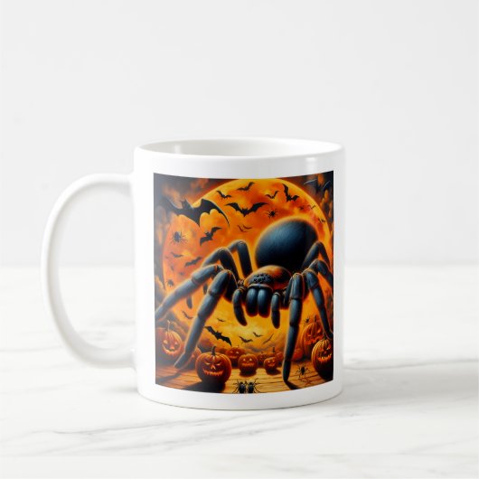 Halloween-Spinnen-Tasse Kaffeetasse (Links)