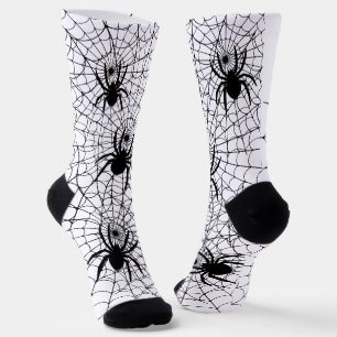 Halloween-Spinnen und Spinnennetze Grusel-Pattern Socken