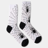Halloween-Spinnen und Spinnennetze Grusel-Pattern Socken (Rechts)