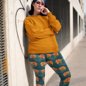 Halloween, Spinnen, Webs, Orangerlilie, Dunkler Wh Leggings