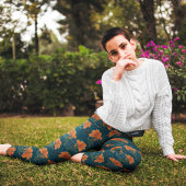 Halloween, Spinnen, Webs, Orangerlilie, Dunkler Wh Leggings