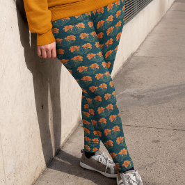 Halloween, Spinnen, Webs, Orangerlilie, Dunkler Wh Leggings