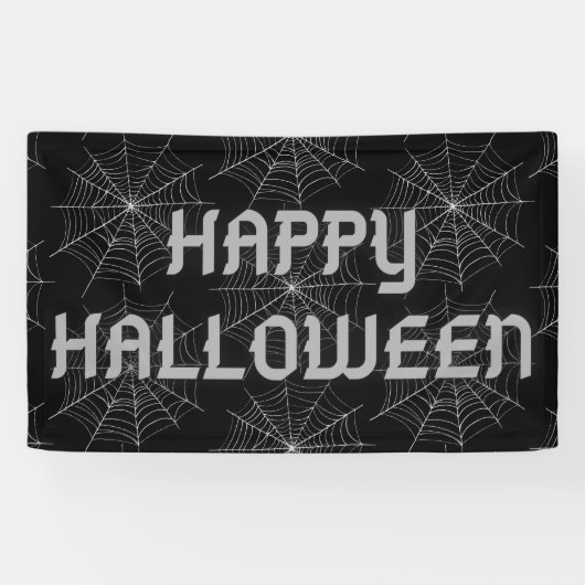 Halloween Spinnennetz Banner (Horizontal)