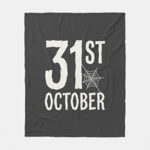 Halloween-Spinnennetz-Design am 31. Oktober Fleecedecke