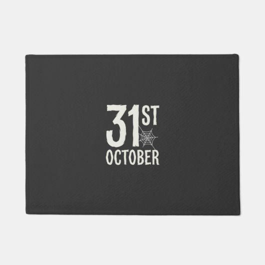Halloween-Spinnennetz-Design am 31. Oktober Fußmatte (Vorderseite)