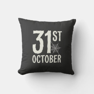 Halloween-Spinnennetz-Design am 31. Oktober Kissen