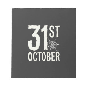 Halloween-Spinnennetz-Design am 31. Oktober Notizblock