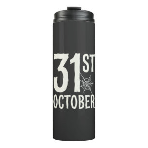 Halloween-Spinnennetz-Design am 31. Oktober Thermosbecher