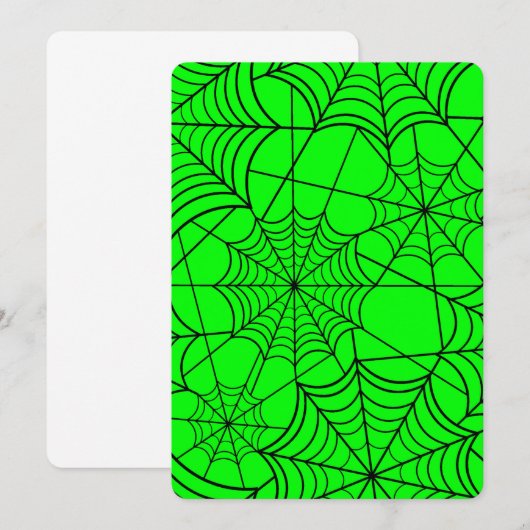 Halloween-Spinnennetz Einladung (Vorne/Hinten)