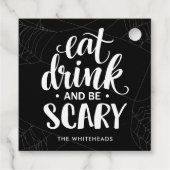 Halloween Spinnennetz Geschenkanhänger (Rückseite)