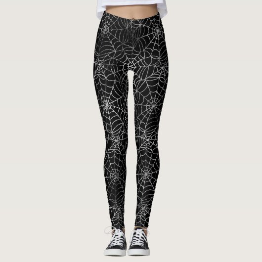 Halloween Spinnennetz Leggings (Vorderseite)