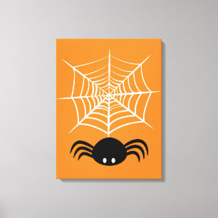 Halloween-Spinnennetz Leinwanddruck
