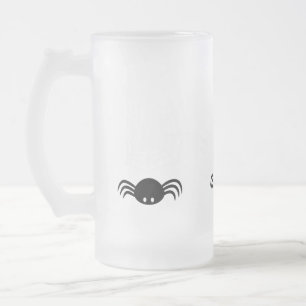 Halloween Spinnennetz  Mattglas Bierglas