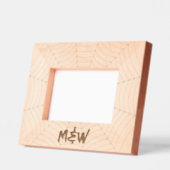 Halloween-Spinnennetz-Muster schwarz Monogramm Geätzte Rahmen (Links)