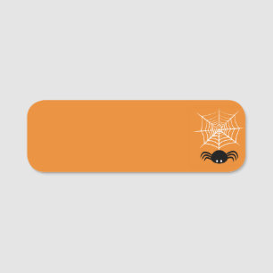 Halloween Spinnennetz Namensschild