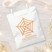 Halloween-Spinnennetz Orange-Leckerei Geschenktütchen (Ausgeschnitten)