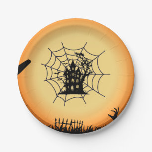 Halloween-Spinnennetz-PapiertellerPapierteller Pappteller