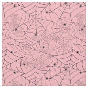 Halloween-Spinnennetz Pastell Rosa Spinnennetz Stoff