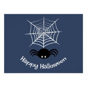 Halloween Spinnennetz  Poster