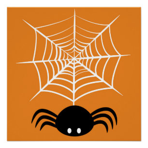 Halloween Spinnennetz  Poster