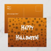 Halloween Spinnennetz Postkarte (Vorne/Hinten)