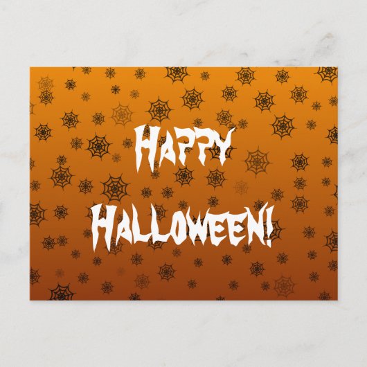 Halloween Spinnennetz Postkarte (Vorderseite)