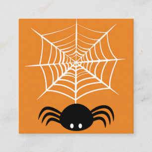 Halloween Spinnennetz Quadratische Visitenkarte