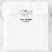Halloween Spinnennetz Quadratischer Aufkleber (Tasche)