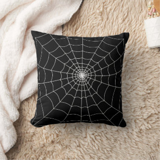 Halloween Spinnennetz Schwarz-Weiß gotisches Muste Kissen