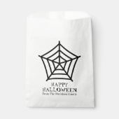 Halloween Spinnennetz Schwarz-weiße benutzerdefini Geschenktütchen (Vorderseite)