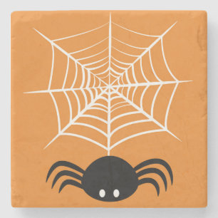 Halloween Spinnennetz Steinuntersetzer