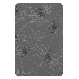 Halloween Spinnennetz und Kürbisse Magnet