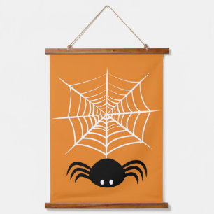 Halloween Spinnennetz Wandteppich Mit Holzrahmen