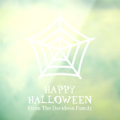 Halloween-Spinnennetz, weißer Sondertext Fensteraufkleber (Blatt 3)