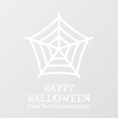 Halloween-Spinnennetz, weißer Sondertext Fensteraufkleber (Blatt)