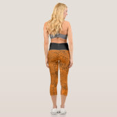 Halloween Spinnennetze Benutzerfarben Capri Leggings (Rückseite)