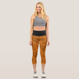 Halloween Spinnennetze Benutzerfarben Capri Leggings
