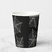 Halloween Spinnennetze schwarz Pappbecher (Links)