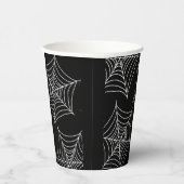 Halloween Spinnennetze schwarz Pappbecher (Rechts)