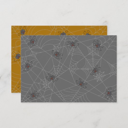 Halloween Spinnennetze und Kürbis (Vorne/Hinten)