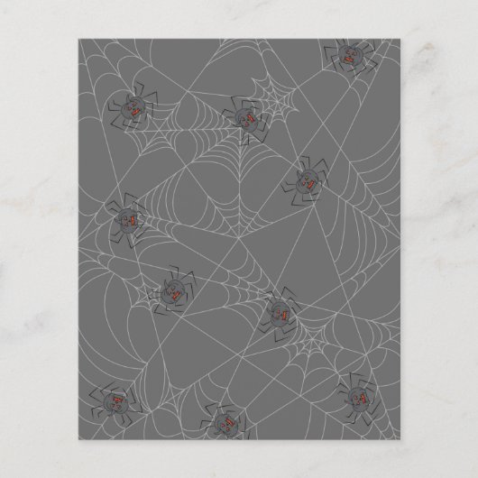 Halloween Spinnennetze und Kürbis (Vorderseite)