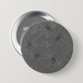 Halloween Spinnennetze und Kürbis Button (Vorne & Hinten)