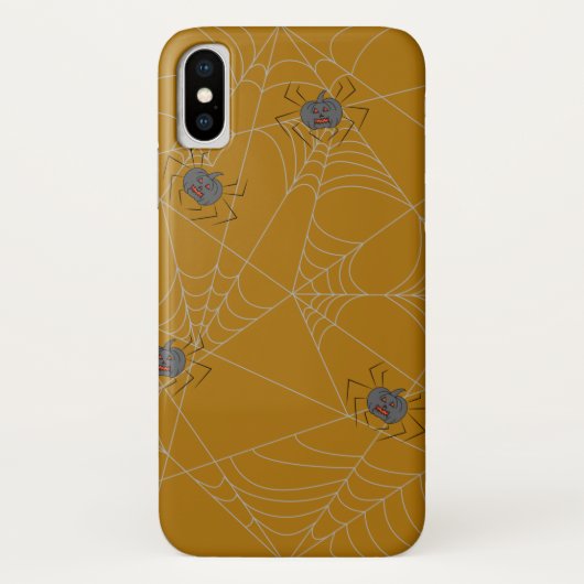 Halloween Spinnennetze und Kürbis Case-Mate iPhone Hülle (Rückseite)