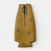 Halloween Spinnennetze und Kürbis Flaschenkühler (Rückseite)