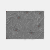 Halloween Spinnennetze und Kürbis Fleecedecke (Vorderseite (Horizontal))