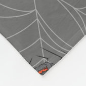 Halloween Spinnennetze und Kürbis Fleecedecke (Ecke)