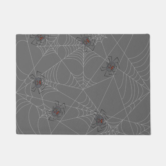Halloween Spinnennetze und Kürbis Fußmatte (Vorderseite)